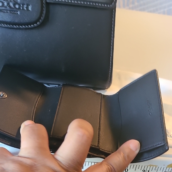 Coach Black Leather Women's Bag And Wallet w/dust cover 11x7 - Picture 6 of 8